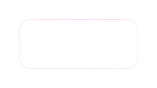 A simple white rounded rectangle outline on a black background isolated on transparent background
