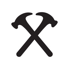 Vintage Circular Crossed Hammer Logo Showing Heritage and Industrial Pride