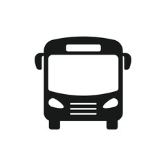 Bus Icon editable vector, isolated white background