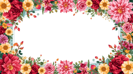 frame of flowers