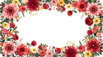 frame of flowers