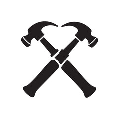 Royal Black Hammer Symbol Showing Strength Honor and Craftsmanship