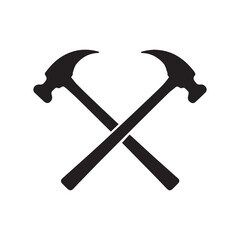 Crowned Crossed Hammer Logo Representing Leadership Mastery and Excellence