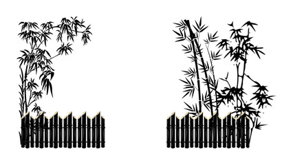 silhouette of bamboo