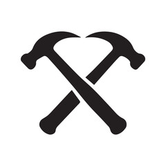 Diamond Framed Crossed Hammer Logo Representing Stability Discipline and Craft Pride