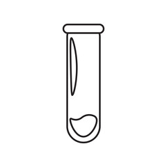 test tube line icon 