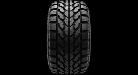 Rugged all-terrain vehicle tire, aggressive tread for tough roads