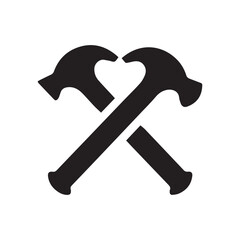 Circular Motion Hammer Icon Representing Strength Speed and Mechanical Precision