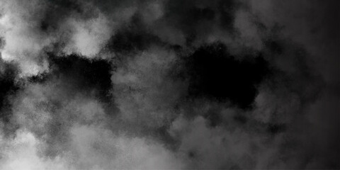 Abstract white and gray isolated cloud cumulus clouds. Gray aquarelle painted realistic fog or mist smoky textured canvas design. White and ash messy wall stucco texture background.