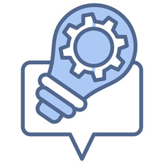 Idea Generation Blue Icon