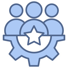 Teamwork Blue Icon