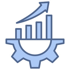 Emerging Trends Blue Icon