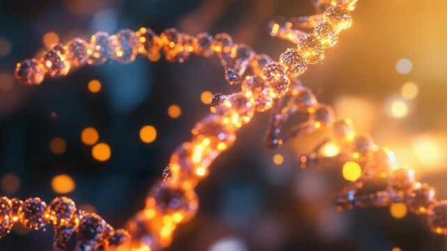 Dna helix structure representing genetics and biotechnology research