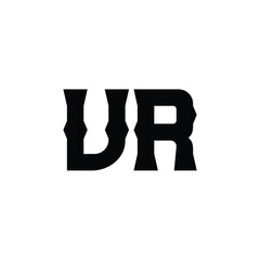 VR monogram logo design letter text name symbol monochrome logotype alphabet character simple logo
