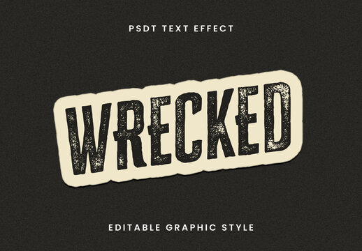 Vintage Distressed Sticker Stamp Text Effect