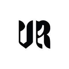 VR monogram logo design letter text name symbol monochrome logotype alphabet character simple logo