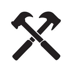 Electric Hammer Symbol Representing Force Speed and Industrial Performance