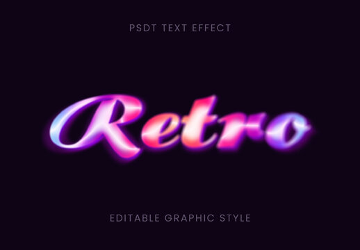 Neon Gradient Glow Blur Text Effect