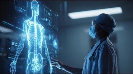 Doctor Using Futuristic Technology To Scan Human Body In A Hospital India