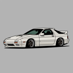 Cartoon Car Vector Illustration. Separated layers, easy to edit.