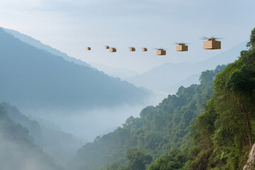 drones equipped with advanced voice command technology deliver items with precision contributing to environmental