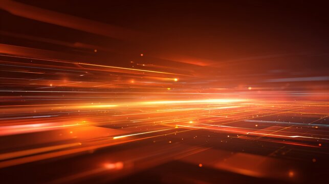 Abstract orange light speed motion background with glowing lines and futuristic energy streaks design for technology, data flow, and digital innovation
 - Powered by Adobe