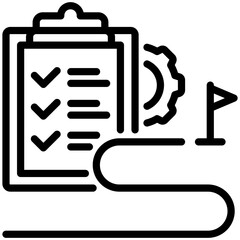 plan icon isolated on white background. vector illustration icon for business and marketing strategy © hi cons