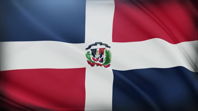 Waving dominican republic flag, perfect for cultural events, travel blogs, sports, education, and national celebrations visual content needs.