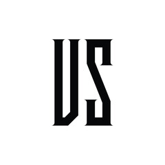 VS monogram logo design letter text name symbol monochrome logotype alphabet character simple logo