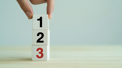 Achieve business success with clear steps and strategic planning, numbers one two three