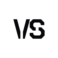 VS monogram logo design letter text name symbol monochrome logotype alphabet character simple logo