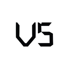 VS monogram logo design letter text name symbol monochrome logotype alphabet character simple logo