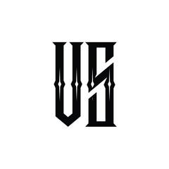 VS monogram logo design letter text name symbol monochrome logotype alphabet character simple logo
