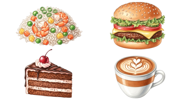 Delicious Assortment of Food and Drink Items. - Powered by Adobe