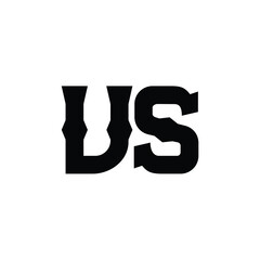 VS monogram logo design letter text name symbol monochrome logotype alphabet character simple logo