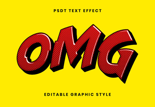 Red And Black Cartoon Text Effect Comic Bold Funny Font