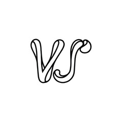 VS monogram logo design letter text name symbol monochrome logotype alphabet character simple logo