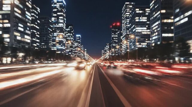 Striking image of vehicle velocity trails with vivid speed light streaks and a blurred stream of rapid luminous motion creating a dynamic night backdrop.