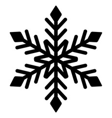 雪の結晶の手描きアイコンイラスト