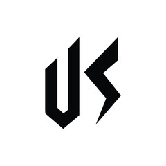 VS monogram logo design letter text name symbol monochrome logotype alphabet character simple logo