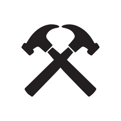 Sharp Angular Hammer Emblem Representing Modern Craft Power and Structural Identity