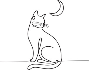 Continuous Line Art Illustration of Woman Holding Wine Glass