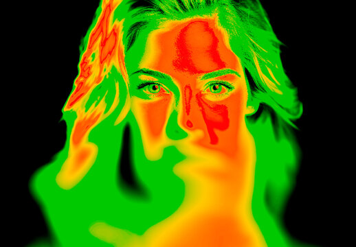 Red And Green Pixel Melt Heatwave Photo Effect