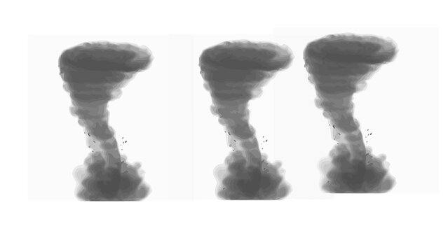 Black rubber bands shaped as an abstract symbol against a blue sky with clouds