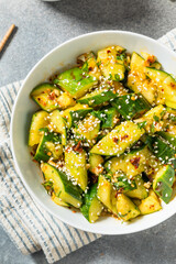 Spicy Homemade Asian Smashed Cucumber Salad