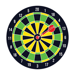 Dartboard sport illustration design