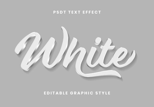 Script Simple White Text Effect