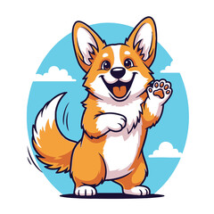 dog stand cartoon cute