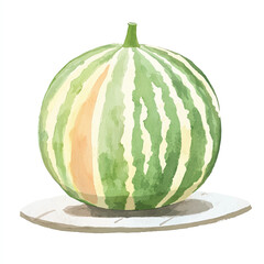 Fresh watermelon on a plate a refreshing summer fruit ready to eat.