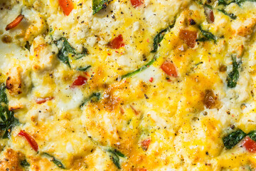 Healthy Homemade Feta and Spinach Fritatta Skillet
